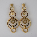 Boucles d'oreilles vintage en spirale dorée
