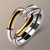 Bague Vintage nouée en or et argent