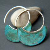 Boucles d'oreilles vintage turquoise délavées