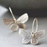 Boucles d'oreilles papillon vintage en argent
