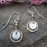 Boucles d'oreilles vintage en plaqué or et argent