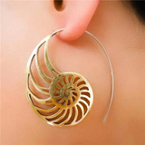 Boucles d'oreilles vintage en spirale dorée