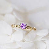 Bague vintage en zircone violette