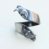 Bague vintage spirale lune