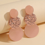 Boucles d'oreilles vintage roses arrondies
