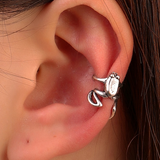 Boucles d'oreilles vintage en argent en forme de grenouille