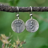 Boucles d'oreilles vintage arrondies plaquées argent