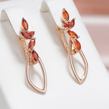 Boucles d'oreilles élégantes en cristal de feu