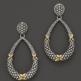 Boucles d'oreilles vintage en mailles d'argent