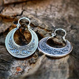 Boucles d'oreilles vintage en argent nature