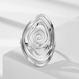 Bague vintage en argent en forme de labyrinthe