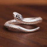 Bague serpent vintage en argent