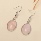Boucles d'oreilles vintage avec pierre rose