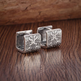 Boucles d'oreilles vintage en argent ancien