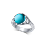 Bague vintage sirène bleue