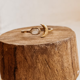 Bague vintage Golden Moon
