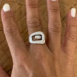 Bague épaisse vintage en argent