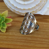 Bague vintage en argent creux