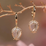 Boucles d'oreilles vintage tulipe blanche en zircone