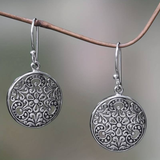 Boucles d'oreilles vintage arrondies creuses en argent