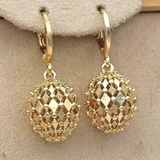 Boucles d'oreilles vintage creuses en or