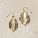 Boucles d'oreilles vintage en feuille d'or