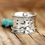 Bague vintage en argent « Nuit étoilée »