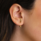 Boucles d'oreilles vintage serpent doré