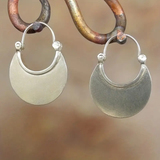 Boucles d'oreilles vintage en argent plaqué