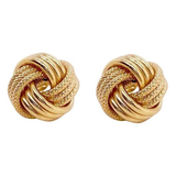 Boucles d'oreilles vintage en or nouées
