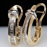 Boucles d'oreilles vintage en cristal incrusté