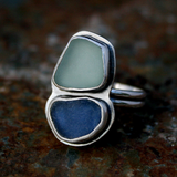 Bague vintage en argent et pierre