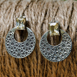 Boucles d'oreilles vintage argent lune