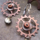Boucles d'oreilles mécaniques vintage