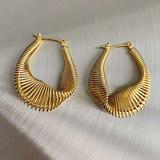 Boucles d'oreilles vintage en maille dorée