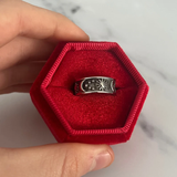 Bague vintage soleil et lune
