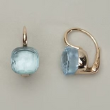Boucles d'oreilles vintage en zircone incrustée de bleu