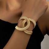 Élégant double bracelet en or