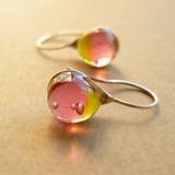 Boucles d'oreilles vintage en verre chaud