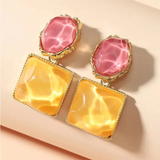 Boucles d'oreilles vintage en cristaux chauds
