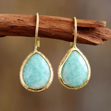 Boucles d'oreilles vintage en or bleu
