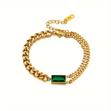 Chaîne Émeraude™ | Bracelet en matière précieuse