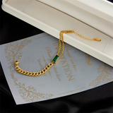 Chaîne Émeraude™ | Bracelet en matière précieuse