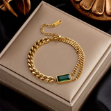 Chaîne Émeraude™ | Bracelet en matière précieuse