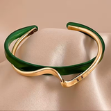 Vague Émeraude™ | Bracelet en matière précieuse