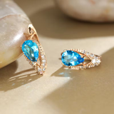 Goutte Élégante™ | Boucles d'oreilles en matière précieuse
