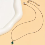 Émeraude Rosée™ | Collier en matière précieuse