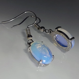 Boucles d'oreilles vintage en cristal Blue Moon