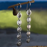 Boucles d'oreilles vintage pendantes en forme de lune