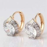 Boucles d'oreilles vintage en or et verre